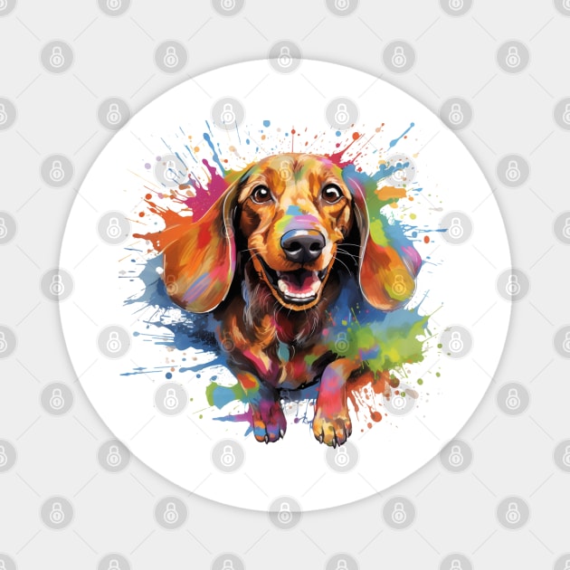 Dachshund Art Magnet by CunninghamWatercolors